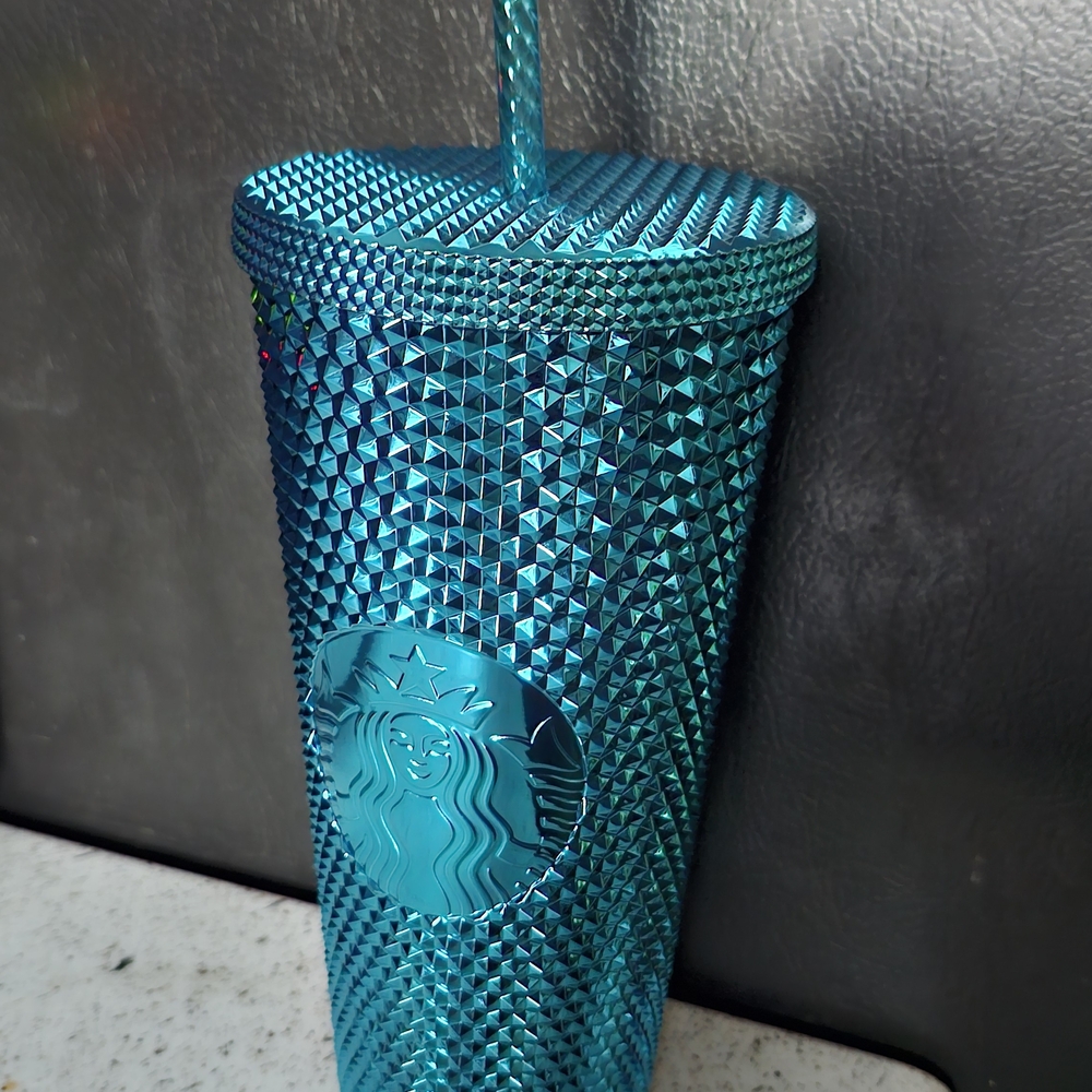 Starbucks Blue Tumbler with Straw